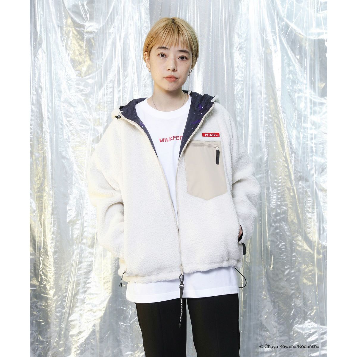 最終値下げ:MILKFED.×宇宙兄弟　リバーシブルボアジャケット MILKFED.』×『宇宙兄弟』！あの人気ブランドから、8つのコラボ