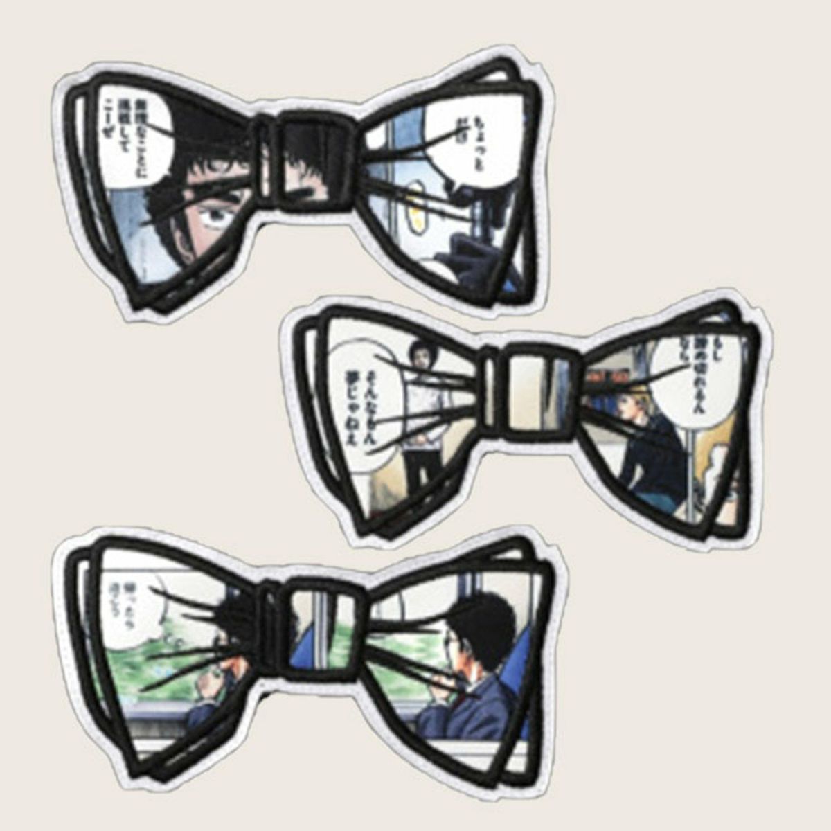 SUPERTHANKS x SPACE BROTHERS 蝶ネクタイワッペンエプロン 生成り