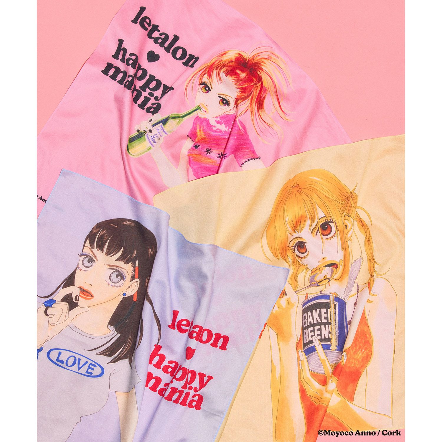 安野モヨコ LE TALON×HAPPY MANIA コットンハンカチ | コルクショップ